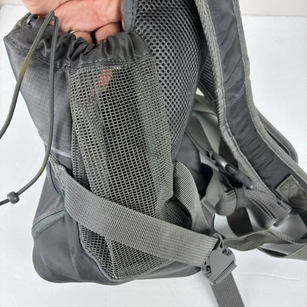 Outward Hound‎ Dog Carrier Backpack Travel Bag Drawstring Closure Gray